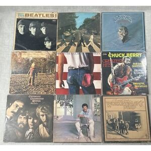 Massive Classic Rock Vinyl Record Lot – Beatles, Zeppelin, Pink Floyd 80+